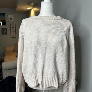 Altar'd State Soft Cream Crew Neck Sweater - Size Small